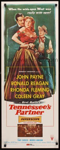 9t409 TENNESSEE'S PARTNER commercial REPRO insert '81 art of Ronald Reagan & sexy Rhonda Fleming!