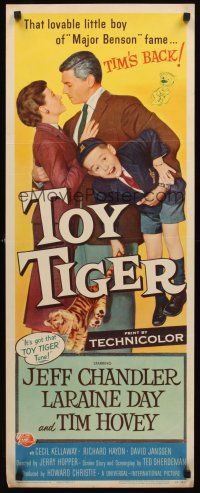 9t418 TOY TIGER insert '56 Jeff Chandler, Laraine Day, Tim Hovey has the world by the heart!