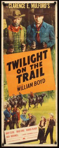 9t424 TWILIGHT ON THE TRAIL insert '41 William Boyd as Hopalong Cassidy with Andy Clyde!