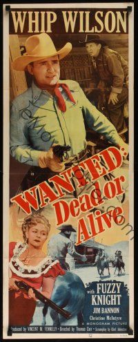 9t440 WANTED DEAD OR ALIVE insert '51 Whip Wilson & Christine McIntyre both with guns!