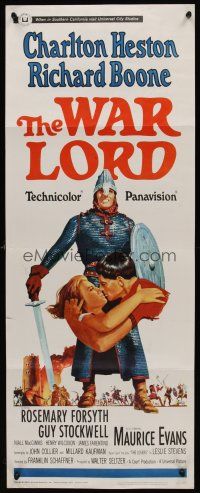 9t443 WAR LORD insert '65 art of Charlton Heston all decked out in armor with sword!