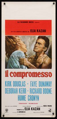 9t455 ARRANGEMENT Italian locandina '69 Casaro art of Kirk Douglas & Faye Dunaway, Kazan's novel!