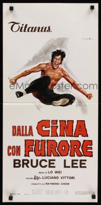 9t464 CHINESE CONNECTION Italian locandina R70s kung fu master Bruce Lee art by Averardo Ciriello!