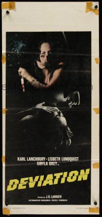 9t471 DEVIATION Italian locandina '76 Karl Lanchbury, Lisbet Lundquist, sexy horror image!