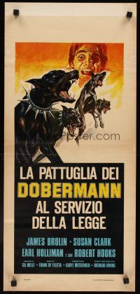 9t472 DOBERMAN PATROL Italian locandina '73 James Brolin, Susan Clark, killer Doberman Pincer dogs!