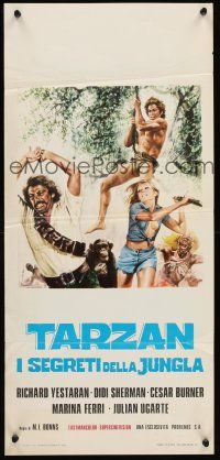9t488 GREEN INFERNO Italian locandina '75 Richard Yesteran as Spanish Tarzan!
