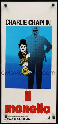 9t499 KID Italian locandina R60s Kouper artwork of Charlie Chaplin & Jackie Coogan!