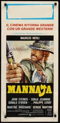 9t507 MAN CALLED BLADE Italian locandina '77 Martino's Mannaja, spaghetti western action!