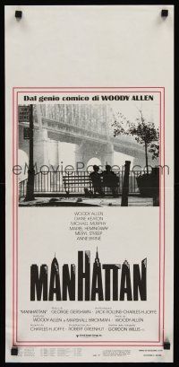 9t508 MANHATTAN Italian locandina '79 classic image of Woody Allen & Diane Keaton by bridge!