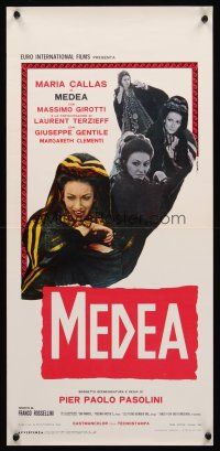 9t510 MEDEA Italian locandina '69 Pier Paolo Pasolini, pretty Maria Callas, written by Euripides!