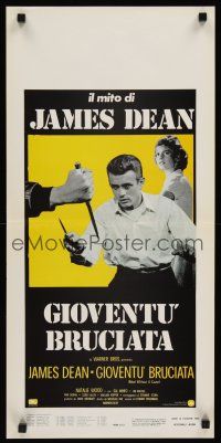 9t527 REBEL WITHOUT A CAUSE Italian locandina R70s James Dean was a bad boy from a good family!