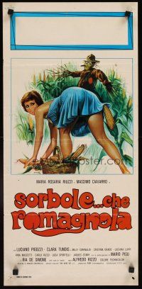 9t539 SORBOLE... CHE ROMAGNOLA Italian locandina '76 Alfredo Rizzo, bizarre art of sexy farmer!