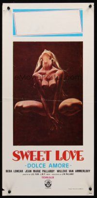 9t543 SWEET LOVE DOLCE AMORE Italian locandina '79 Jean-Marie Pallardy's La donneuse, sexy art!