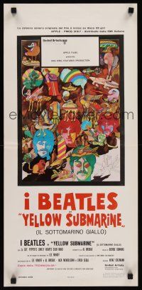 9t556 YELLOW SUBMARINE Italian locandina R70s wonderful different psychedelic art of Beatles!