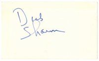 9w233 DICK SHAWN signed 3x5 card '70s can be framed with a photograph!