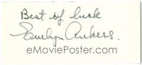 9w234 EVELYN ANKERS signed 2x5 card '80s you can frame it with a photograph!