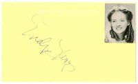 9w235 EVELYN KEYES signed 3x5 card '40s can be framed with a photograph!