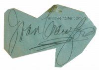 9w211 JOAN CRAWFORD signed paper '30s can be framed with a photograph!