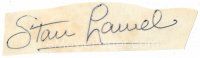 9w226 STAN LAUREL signed paper '40s can be framed with a photograph!
