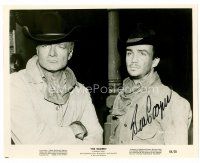 9w099 BEN COOPER signed 8x10 still '63 as Texas cowboy with Brian Keith from The Raiders!