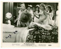 9w147 JOE DERITA signed 8x10 still '65 with Larry Fine & sexy girls from The Outlaws is Coming!