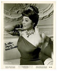 9w170 MARIE WINDSOR signed 8x10 still '64 seated in super sexy dress from Bedtime Story!