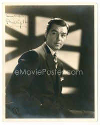 9w181 PHILLIP TERRY signed deluxe 8x10 still '40s close portrait wearing suit and tie!
