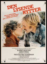 9x533 ELECTRIC HORSEMAN Danish '79 Sydney Pollack, great image of Robert Redford & Jane Fonda!