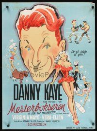 9x562 KID FROM BROOKLYN Danish R63 art of Danny Kaye, sexy Virginia Mayo & Vera-Ellen!