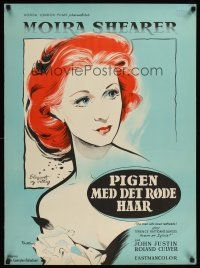 9x573 MAN WHO LOVED REDHEADS Danish '55 Stilling close-up art of pretty Moira Shearer!