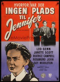 9x585 NO PLACE FOR JENNIFER Danish '52 Wenzel art of poor Janette Scott who has no place!
