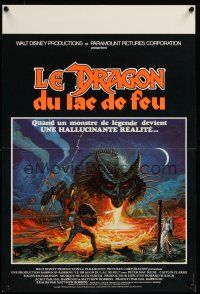 9x719 DRAGONSLAYER French 15x21 '81 different fantasy art of Peter MacNicol, dragon!