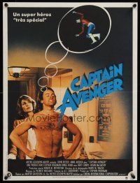 9x736 HERO AT LARGE French 15x21 '80 super hero wannabe John Ritter as Captain Avenger, Anne Archer