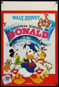 9x749 LA FABULEUSE HISTOIRE DE DONALD French 15x21 '80s Donald Duck, Mickey, Goofy, Pluto & more!