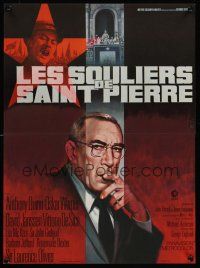 9x773 SHOES OF THE FISHERMAN French 15x21 '68 Pope Anthony Quinn tries to prevent World War III!