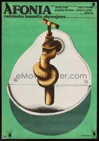 9x041 AFONYA Polish 23x33 '76 Georgi Daneliya, Nasfeter art of sink & twisted faucet!