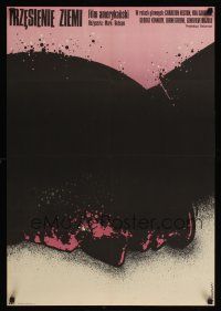 9x063 EARTHQUAKE Polish 23x33 '74 Ava Gardner, cool Wasilewski art of Charlton Heston!