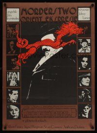 9x101 MURDER ON THE ORIENT EXPRESS Polish 23x33 '76 Agatha Christie, great art by Klimowski!