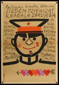 9x124 SEM NEVEST EFREYTORA ZBRUEVA Polish 23x33 '70 cool Flisak art of Russian soldier in love!