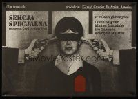 9x127 SPECIAL SECTION Polish 23x33 '76 Costa-Gavras, c/u of blindfolded guy w/2 guns at his head!
