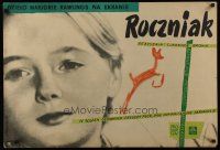 9x145 YEARLING Polish 23x33 '58 Gregory Peck, Jane Wyman, Treutler art of boy & deer!