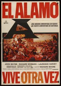 9x152 ALAMO Spanish R71 art of John Wayne & Richard Widmark in the War of Independence!