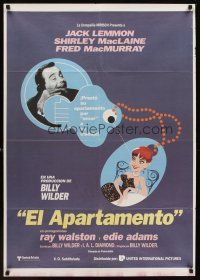 9x153 APARTMENT Spanish R80s Billy Wilder, Jack Lemmon, Shirley MacLaine!