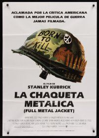 9x174 FULL METAL JACKET video Spanish '87 Stanley Kubrick bizarre Vietnam War movie!