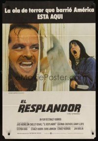 9x189 SHINING Spanish '80 Stephen King & Stanley Kubrick horror masterpiece, crazy Jack Nicholson!
