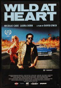 9y035 WILD AT HEART Aust 1sh '90 David Lynch, Nicolas Cage w/sexy Laura Dern!