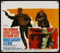 9y612 BUTCH CASSIDY & THE SUNDANCE KID Belgian '69 Newman & Redford + cool different artwork!