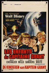 9y676 IN SEARCH OF THE CASTAWAYS Belgian '62 Disney, Jules Verne, Hayley Mills, different art!