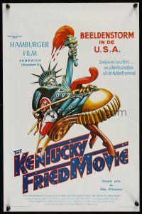 9y684 KENTUCKY FRIED MOVIE Belgian '77 John Landis directed comedy, wacky artwork!