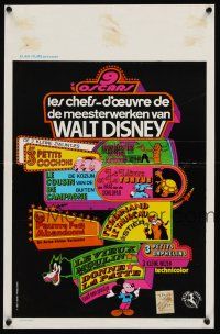 9y696 LES CHEFS D'OEUVRE DE WALT DISNEY Belgian '70s 3 Little Pigs, Mickey Mouse & more!